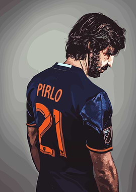 Andrea Pirlo Soccer Portrait