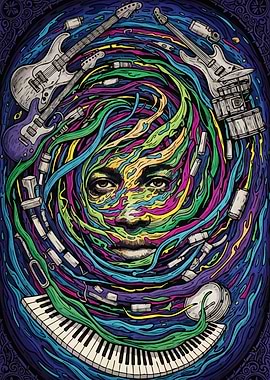 Musical Portrait Instruments Face