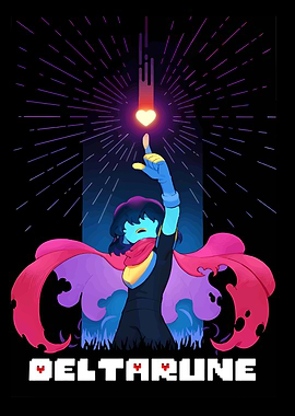 Deltarune Kris reaching for heart