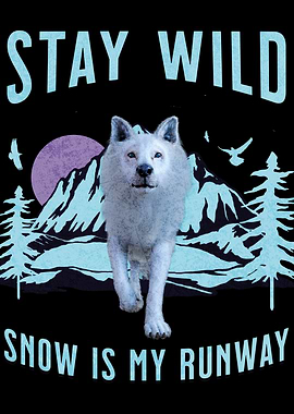 Stay Wild Wolf Graphic Art