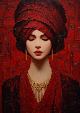 Red Turban Portrait