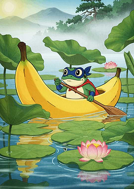 Frog Superhero Banana Boat