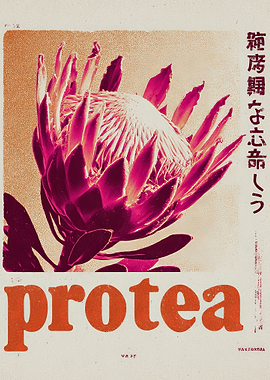 Protea Flower Art Print