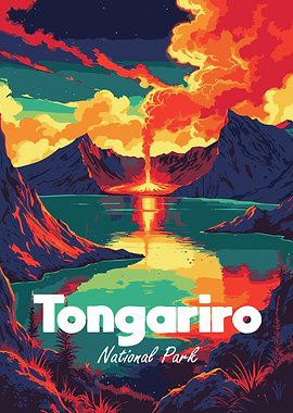 Tongariro National Park Poster Art