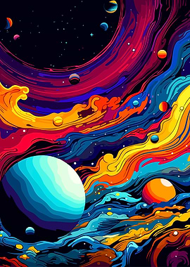 Colorful Abstract Space Art