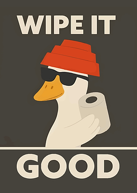 Wipe It Good Duck Cartoon
