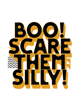 Boo! Scare Them Silly Halloween Text Art