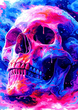 Colorful Skull Art