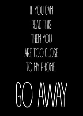 Go Away Phone Text Art