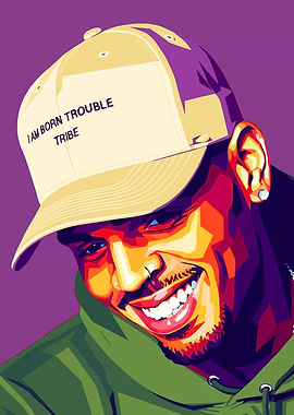 Chris Brown Pop Art Portrait