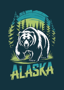 Alaska Bear Graphic Design