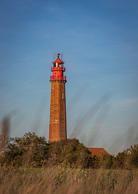 Red and Brick Lighthouse Landscape