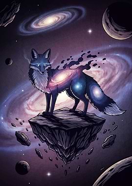 Cosmic Fox Floating Island