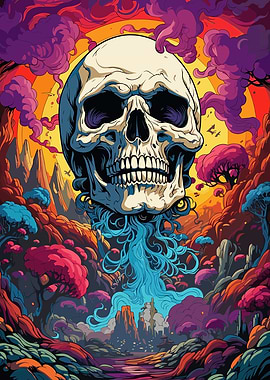 Surreal Skull Landscape