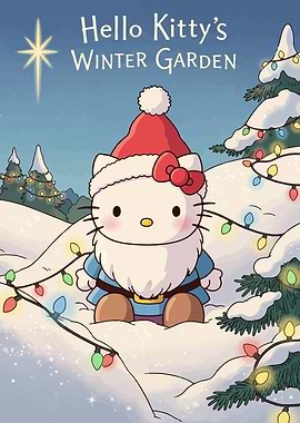 Hello Kitty's Winter Garden Illustration