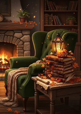 Cozy Autumn Reading Nook
