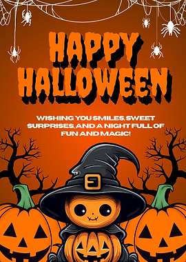 Happy Halloween – Pumpkins, Witch Hats & Magical Night