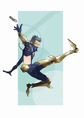 Dynamic Superhero Character Illustration