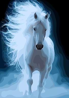 White Horse Digital Art