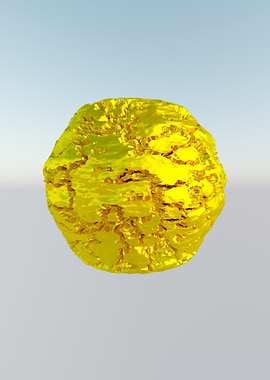 Abstract Yellow Sphere on Light Background