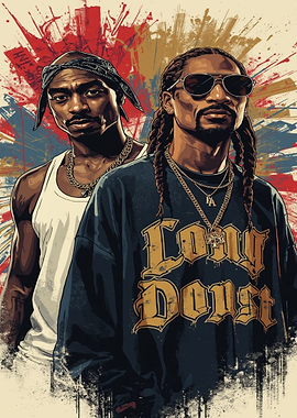 Tupac and Snoop Dogg Portrait