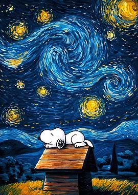 Snoopy Starry Night Parody