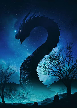 Night Dragon Fantasy Art