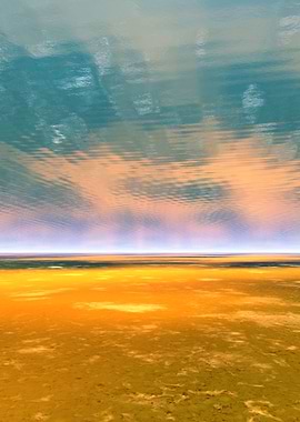 Abstract Landscape with Sky Reflection