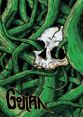 Skull and Vines Art