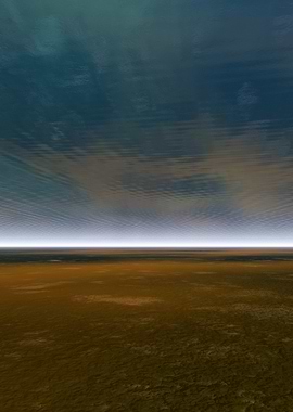 Barren Landscape with Blue Sky