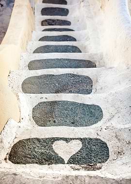 Love steps in Santorini - Oia