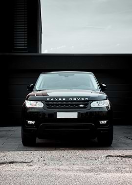 Black Range Rover Front View
