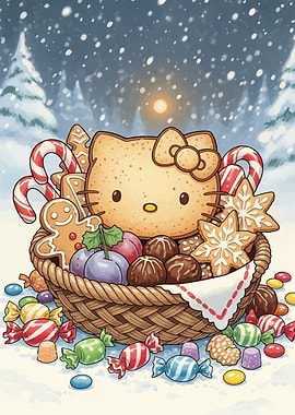 Hello Kitty Christmas Treats Basket