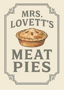 Mrs. Lovett's Meat Pies Sign