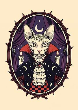 Occult Aristocat, Vampire Sphynx Portrait