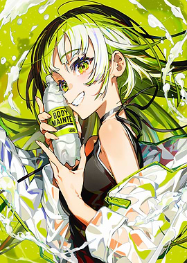 Anime Girl with Body Mainte Drink