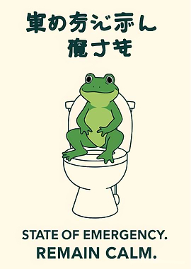 Frog on Toilet - State of Emergency