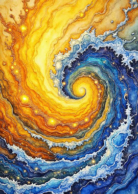 Indigo Flow Abstract