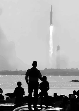 Rocket Launch Silhouette