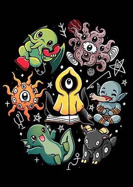 Cute Mythical Creatures Circle