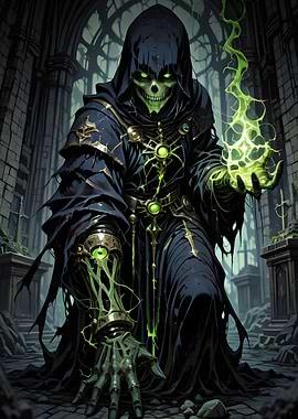 Grim Reaper with Green Magic