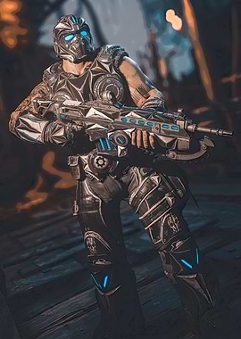 Gears of War Character with Lancer