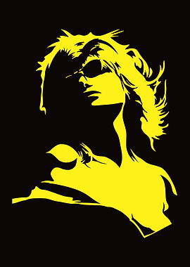 Yellow Silhouette of a Woman