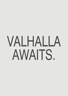 Valhalla Awaits Text Art