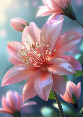 Pink Flower Blossom Close-Up