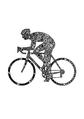 Cyclist Bike Illustration