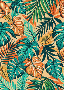 Tropical Leaves Pattern