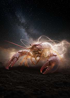 Cosmic Lobster on Dark Ground