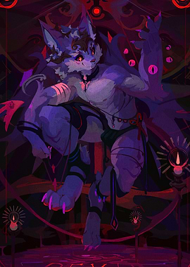 Furry Anthro Character with Dark Aura