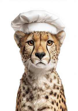 Cheetah Chef Portrait